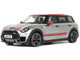 2021 Mini Clubman F54 JCW Melting Silver with Red Stripes and Top Limited Edition to 999 pieces Worldwide 1/18 Model Car Otto Mobile OT1106