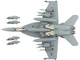 Boeing F A 18E Super Hornet Fighter Aircraft 168910 Golden Warriors VFA 87 Operation Inherent Resolve 2017 United States Navy Air Power Series 1/72 Diecast Model Hobby Master HA5141