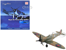 Supermarine Spitfire Mk 1a Fighter Aircraft J P9374 Dunkirk British Royal Air Force Air Power Series 1/48 Diecast Model Hobby Master HA7817