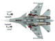 Sukhoi Su 30SM Flanker C Fighter Aircraft Red 57 RF 61768 2018 Russian Air Force Air Power Series 1/72 Diecast Model Hobby Master HA9512
