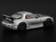 Mazda RX 7 RE Amemiya RHD Right Hand Drive Silver Metallic with Carbon Hood Japan Minicar a Gogo Exclusive 1/64 Diecast Model Car Pop Race PR640275