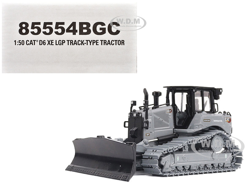CAT Caterpillar D6 LGP VPAT Track Type Tractor with Operator Gray Centennial Series 1/50 Diecast Model Diecast Masters 85554BGC