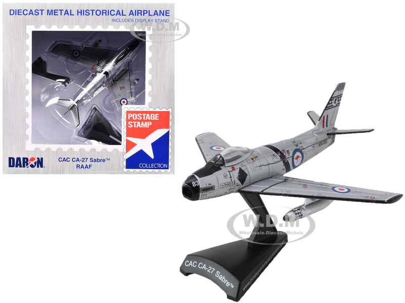 North American CAC CA-27 Sabre Fighter Aircraft Royal Australian Air Force 1/110 Diecast Model Airplane Postage Stamp PS5361-5