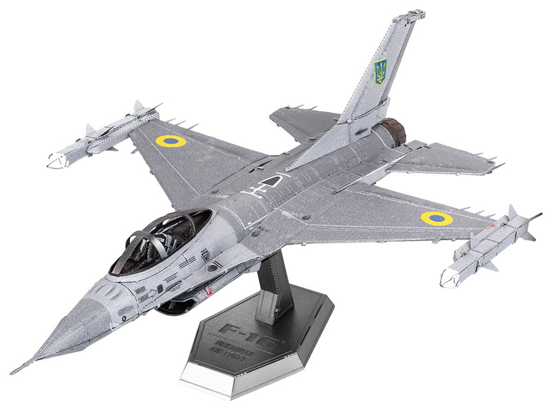 Model Kit Lockheed Martin F 16 Fighting Falcon Aircraft Ukrainian Air Force Moderate Difficulty Steel Model Metal Earth ME1046U