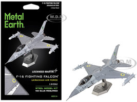 Model Kit Lockheed Martin F 16 Fighting Falcon Aircraft Ukrainian Air Force Moderate Difficulty Steel Model Metal Earth ME1046U