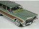 1967 Ford Country Squire Wagon Lime Gold Metallic with Woodgrain Sides and Green Interior Limited Edition to 200 pieces Worldwide 1/43 Model Car Goldvarg Collection GC-047A