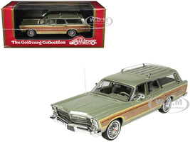 1967 Ford Country Squire Wagon Lime Gold Metallic with Woodgrain Sides and Green Interior Limited Edition to 200 pieces Worldwide 1/43 Model Car Goldvarg Collection GC-047A