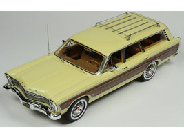 1967 Ford Country Squire Wagon Springtime Yellow with Woodgrain Sides Limited Edition to 200 pieces Worldwide 1/43 Model Car Goldvarg Collection GC-047B
