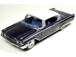 1960 Mercury Park Lane 4 Door Sedan Marine Blue Metallic with White Top and Blue Interior Limited Edition to 200 pieces Worldwide 1/43 Model Car Goldvarg Collection GC-084A