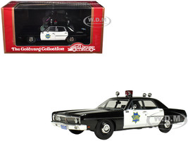 1970 Ford Custom Police Car San Francisco Police Department Black and White Limited Edition to 200 pieces Worldwide 1/43 Model Car Goldvarg Collection GC-089