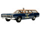 1970 Ford Country Squire Wagon Police Car Nassau County Police Department Blue and Tan Limited Edition to 200 pieces Worldwide 1/43 Model Car Goldvarg Collection GC-094