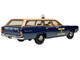 1970 Ford Country Squire Wagon Police Car Nassau County Police Department Blue and Tan Limited Edition to 200 pieces Worldwide 1/43 Model Car Goldvarg Collection GC-094