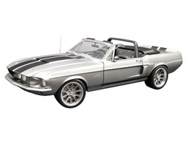 1967 Shelby GT500 Pro Touring Convertible Gun Metal Gray Metallic with Black Stripes Limited Edition to 312 pieces Worldwide 1/18 Diecast Model Car ACME A1801884