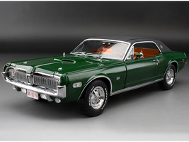 1968 Mercury Cougar XR7G Augusta Green with Black Top American Collectibles Series 1/18 Diecast Model Car Sun Star SS-1575