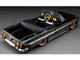 1961 Chevrolet Impala Open Convertible Lowrider Black with Gold Graphics American Collectibles Series 1/18 Diecast Model Car Sun Star SS-2110
