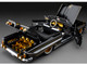 1961 Chevrolet Impala Open Convertible Lowrider Black with Gold Graphics American Collectibles Series 1/18 Diecast Model Car Sun Star SS-2110