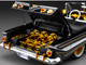 1961 Chevrolet Impala Open Convertible Lowrider Black with Gold Graphics American Collectibles Series 1/18 Diecast Model Car Sun Star SS-2110