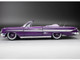 1961 Chevrolet Impala Open Convertible Lowrider Purple Metallic with Graphics American Collectibles Series 1/18 Diecast Model Car Sun Star SS-2111