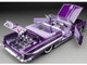 1961 Chevrolet Impala Open Convertible Lowrider Purple Metallic with Graphics American Collectibles Series 1/18 Diecast Model Car Sun Star SS-2111