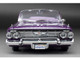 1961 Chevrolet Impala Open Convertible Lowrider Purple Metallic with Graphics American Collectibles Series 1/18 Diecast Model Car Sun Star SS-2111
