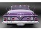 1961 Chevrolet Impala Open Convertible Lowrider Purple Metallic with Graphics American Collectibles Series 1/18 Diecast Model Car Sun Star SS-2111