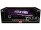 1961 Chevrolet Impala Open Convertible Lowrider Purple Metallic with Graphics American Collectibles Series 1/18 Diecast Model Car Sun Star SS-2111
