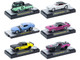 Auto Thentics 6 piece Set Release 101 IN DISPLAY CASES Limited Edition 1/64 Diecast Model Cars M2 Machines 32500-101