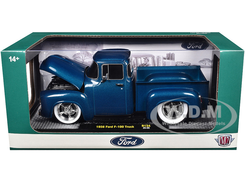 1956 Ford F-100 Pickup Truck Blue Metallic Limited Edition to 6650