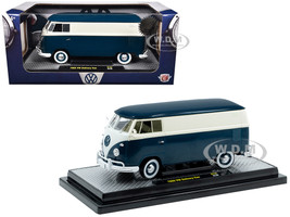 1960 Volkswagen Delivery Van Blue and White Limited Edition to 6650 pieces Worldwide 1/24 Diecast Model Car M2 Machines 40300-134B
