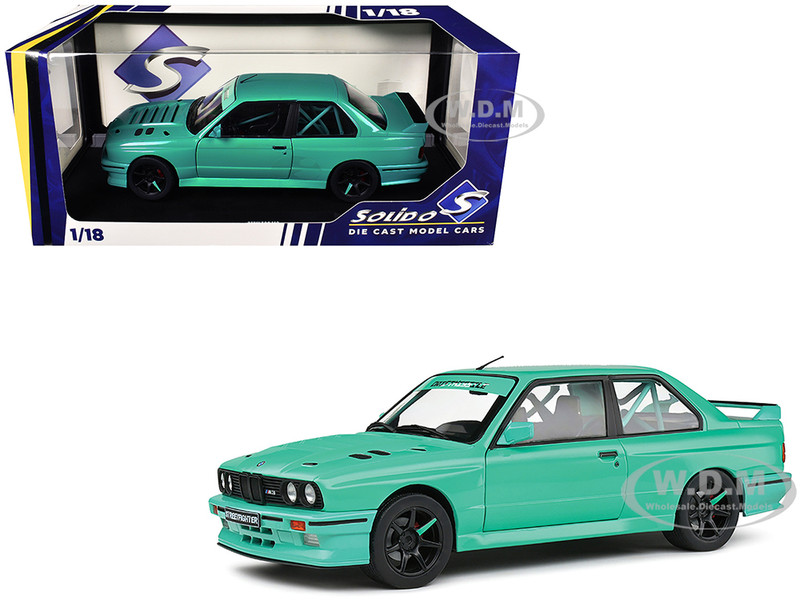 1990 BMW E30 M3 Custom Drift Missile Blue 1/18 Diecast Model Car Solido S1801527