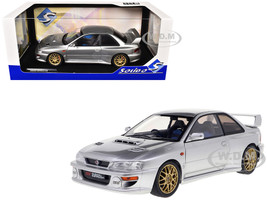 1998 Subaru Impreza 22B RHD Right Hand Drive Silver Metallic Gold Wheels 1/18 Diecast Model Car Solido S1807408