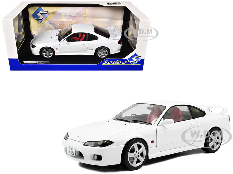 1999 Nissan Silvia S15 Spec-R Aero RHD Right Hand Drive Aspen White 1/18 Diecast Model Car Solido S1812201