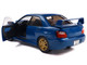 2003 Subaru Impreza WRX STI RHD Right Hand Drive Sonic Blue Metallic Gold Wheels 1/18 Diecast Model Car Solido S1812301