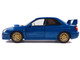 2003 Subaru Impreza WRX STI RHD Right Hand Drive Sonic Blue Metallic Gold Wheels 1/18 Diecast Model Car Solido S1812301