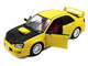 2003 Subaru Impreza WRX STI RHD (Right Hand Drive) Yellow with Carbon Hood 1/18 Diecast Model Car by Solido S1812302