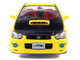 2003 Subaru Impreza WRX STI RHD (Right Hand Drive) Yellow with Carbon Hood 1/18 Diecast Model Car by Solido S1812302