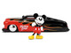 1951 Mercury Coupe Black Flame Graphics  Red Interior Mickey Mouse Diecast Figure Disney's Mickey Mouse Hollywood Rides Series 1/24 Diecast Model Car Jada 36272