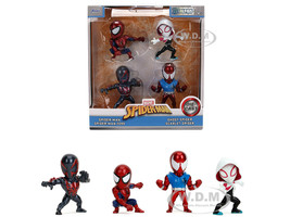 Set of 4 Diecast Figures Spider-Man Wave 2 Metalfigs Series Jada 36693