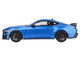 2024 Ford Mustang Dark Horse Grabber Blue Metallic Black Hood Stripes 1/18 Model Car Top Speed TS0552