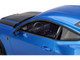 2024 Ford Mustang Dark Horse Grabber Blue Metallic Black Hood Stripes 1/18 Model Car Top Speed TS0552