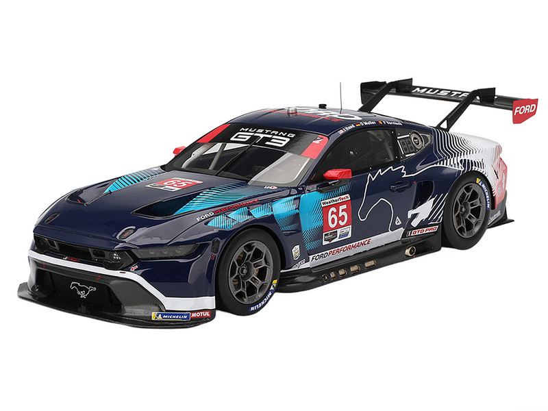 Ford Mustang GT3 #65 Joey Hand Dirk Muller Frederic Vervisch Ford Multimatic Motorsports IMSA 24 Hours of Daytona 2024 1/18 Model Car Top Speed TS0574