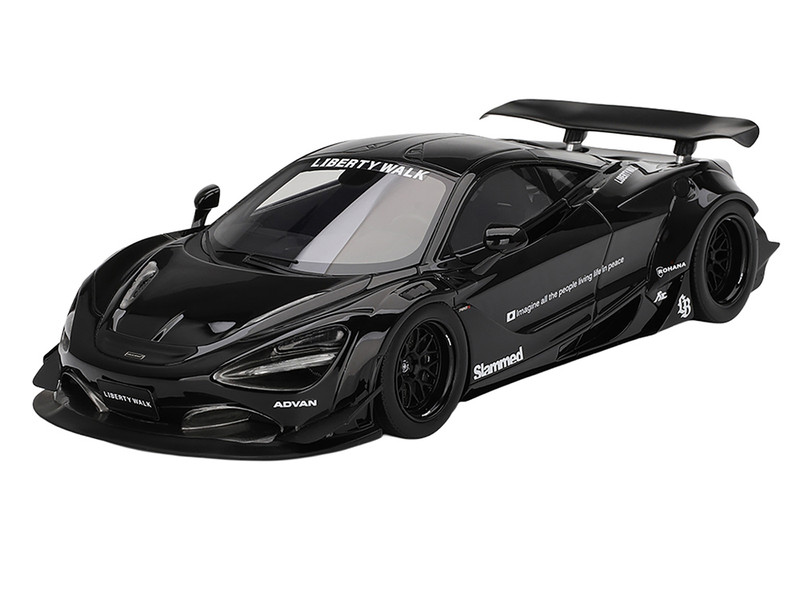 McLaren 720S LB-Works Black Tokyo Auto Salon 2024 1/18 Model Car Top Speed TS0587