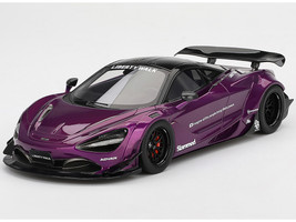 McLaren 720S LB-Works Purple Metallic Black Top 1/18 Model Car Top Speed TS0588