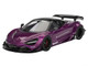 McLaren 720S LB-Works Purple Metallic Black Top 1/18 Model Car Top Speed TS0588