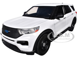 2022 Ford Police Interceptor Utility Unmarked White Builder s Kit Law Enforcement and Public Service Series 1/24 Diecast Model Car Motormax 76988W-BB