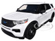2022 Ford Police Interceptor Utility Unmarked White Builder s Kit Law Enforcement and Public Service Series 1/24 Diecast Model Car Motormax 76988W-BB