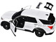 2022 Ford Police Interceptor Utility Unmarked White Builder s Kit Law Enforcement and Public Service Series 1/24 Diecast Model Car Motormax 76988W-BB
