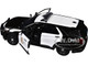 2022 Ford Police Interceptor Utility Los Angeles Police Department Black and White Law Enforcement and Public Service Series 1/24 Diecast Model Car Motormax 76994