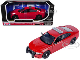 2023 Dodge Charger Pursuit Police Car Red Law Enforcement and Public Service Series 1/24 Diecast Model Car Motormax 76996R
