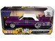 1964 Chevrolet Impala Lowrider Hard Top Purple Metallic with White Top Get Low Series 1/24 Diecast Model Car Motormax 79021PUR